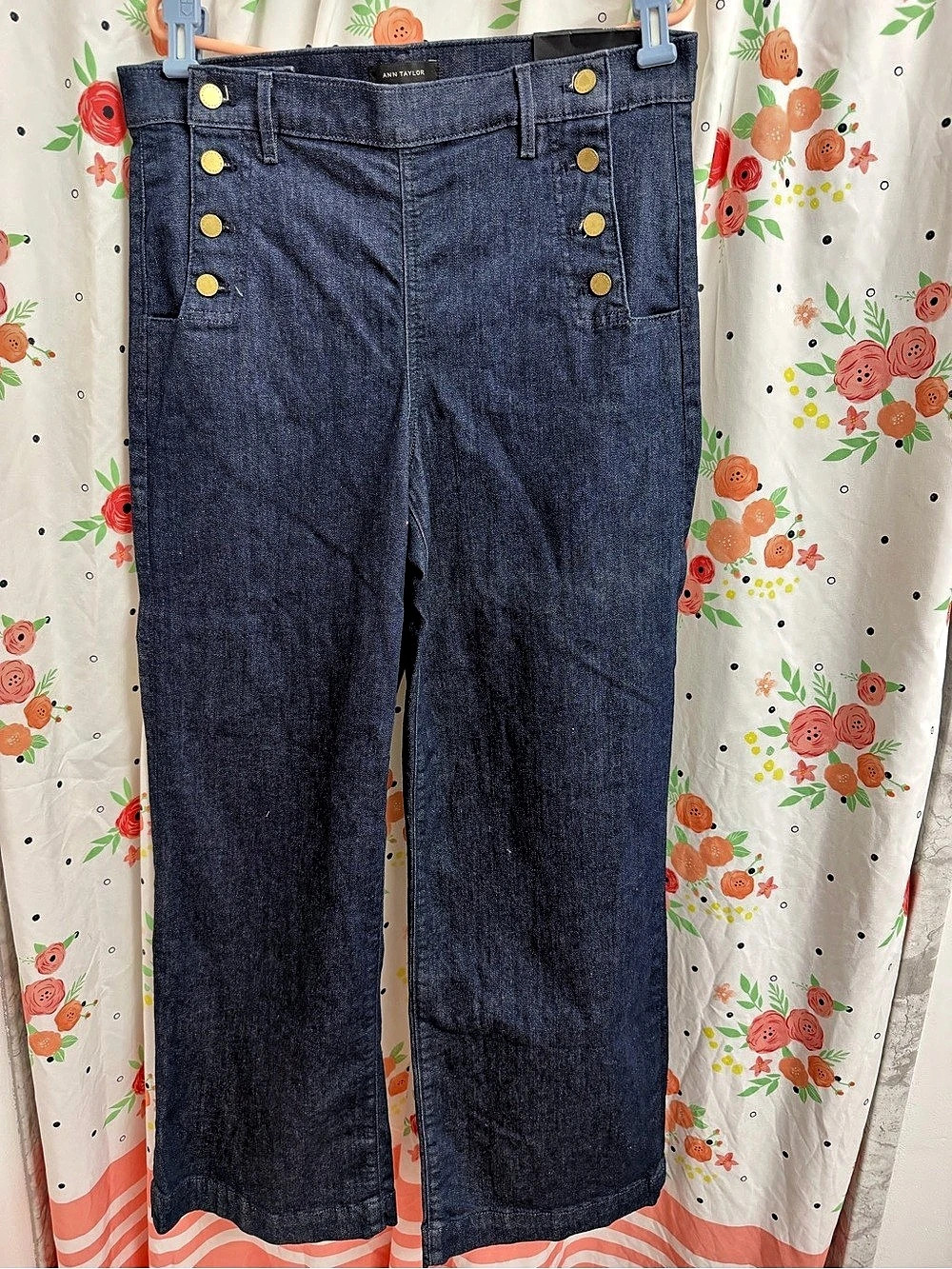 Ann Taylor The Wide Leg Denim Jeans Blue Size 10 New